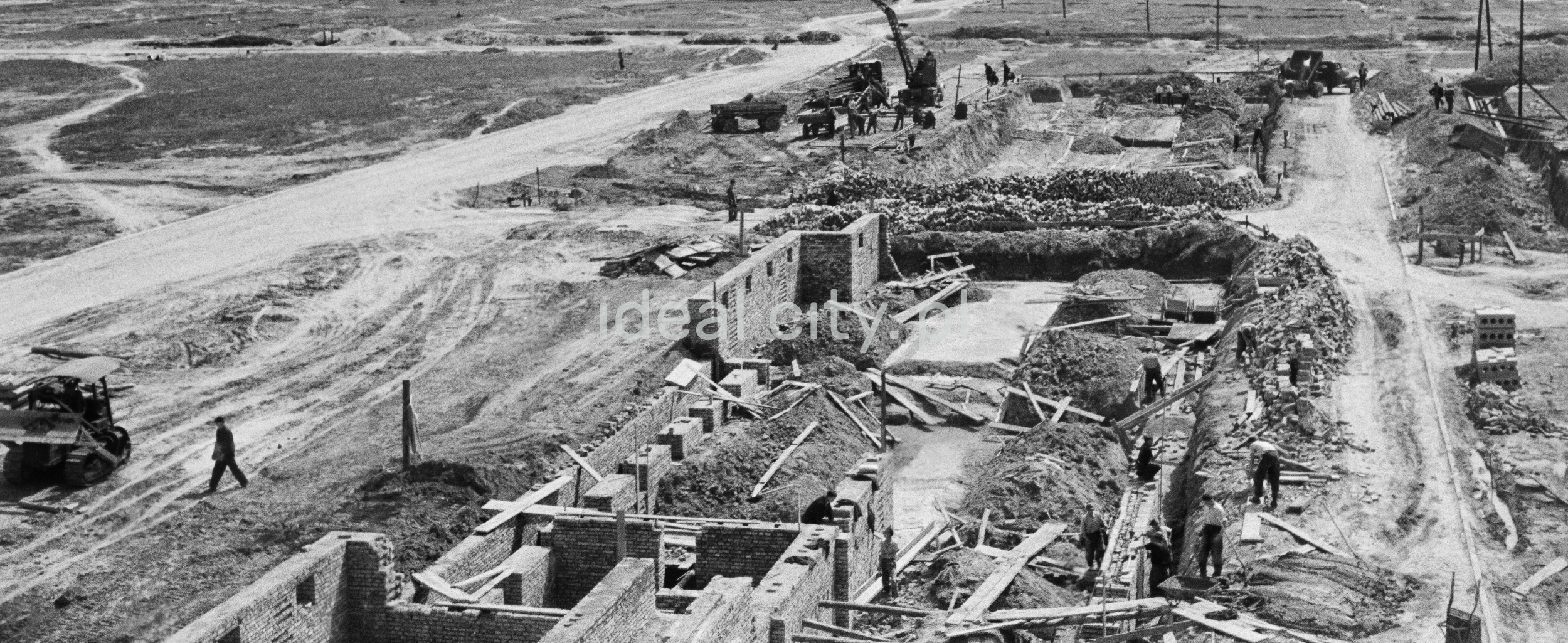 Top view of the construction site.