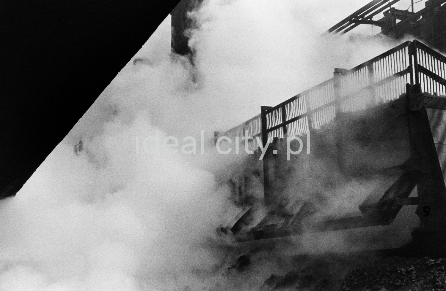 A view of a smoking heap of coke.