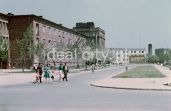 Ulica Ignacego Mościckiego - wcześniej M. P. Demakowa (195x-1991), Osiedle Teatralne. Lata 50. XXw. Fotografia barwna.

fot. Wiktor Pental/idealcity.pl

