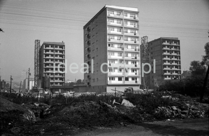 Modernist buildings in the district of Łobzów, the intersection of today’s Czarnowiejska and Kijowska Streets. 1960s.

Zabudowa modernistyczna dzielnicy Łobzów, skrzyżowanie dzisiejszej ul. Czarnowiejskiej i Kijowskiej. Lata 60. XX w.

Photo by Henryk Makarewicz/idealcity.pl



