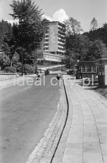 Dom sanatoryjno-leczniczy „Silesia” w Krynicy, zaprojektowany przez architektów Miastoprojektu. Oddany w 1963 roku.

fot. Henryk Makarewicz/idealcity.pl

